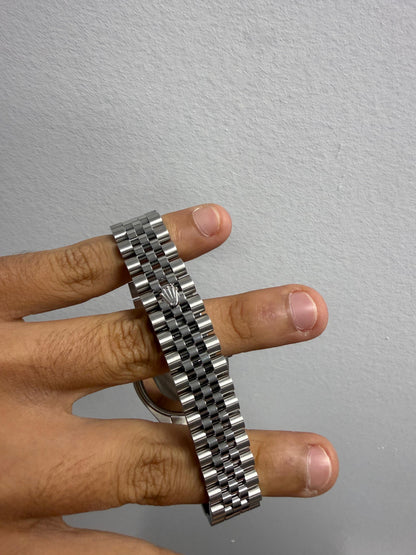 Rolex Steel and White Gold Datejust - 31 MM - Jubilee Bracelet - Diamond Bezel - Silver Diamond Dial - 278384RBR-0034