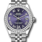 Rolex Steel and White Gold Datejust - 31 MM - Jubilee Bracelet - Diamond Bezel - Aubergine Roman Diamond 6 Dial - 278384RBR aubdr6j