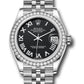 Rolex Steel and White Gold Datejust - 31 MM - Jubilee Bracelet - Diamond Bezel -  Black Roman Dial - 278384RBR bkrj