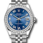 Rolex Steel and White Gold Datejust - 31 MM - Jubilee Bracelet - Diamond Bezel - Blue Roman Dial - 278384RBR blrj