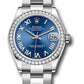 Rolex Steel and White Gold Datejust - 31 MM - Oyster Bracelet - Diamond Bezel - Blue Roman Dial - 278384RBR blro