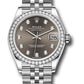 Rolex Steel and White Gold Datejust - 31 MM - Jubilee Bracelet - Diamond Bezel - Dark Grey Diamond Dial - 278384RBR dkgdj