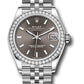 Rolex Steel and White Gold Datejust - 31 MM - Jubilee Bracelet - Diamond Bezel - Dark Grey Index Dial - 278384RBR dkgij