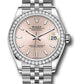 Rolex Steel and White Gold Datejust - 31 MM - Jubilee Bracelet - Diamond Bezel - Pink Index Dial - 278384RBR pij