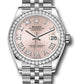 Rolex Steel and White Gold Datejust - 31 MM - Jubilee Bracelet - Diamond Bezel - Pink Roman Dial - 278384RBR prj