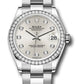 Rolex Steel and White Gold Datejust - 31 MM - Oyster Bracelet - Diamond Bezel - Silver Diamond Dial - 278384RBR sdo