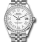 Rolex Steel and White Gold Datejust - 31 MM - Jubilee Bracelet - Diamond Bezel - White Roman Dial - 278384RBR wrj