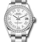 Rolex Steel and White Gold Datejust - 31 MM - Oyster Bracelet - Diamond Bezel - White Roman Dial - 278384RBR wro