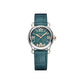 Chopard Happy Sport - Stainless Steel and Rose Gold - 30 MM - Teal Alligator Strap - Teal Dial - 278573-3030