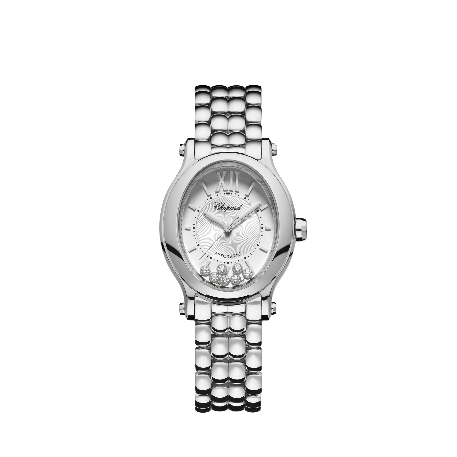 Chopard Happy Sport Stainless Steel 29 x 31 MM - Stainless Steel Bracelet - White Diamond Dial - 278602-3002