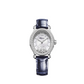 Chopard Happy Sport Stainless Steel 29 x 31 MM - Blue Alligator Strap - Diamond Bezel - White Diamond Dial - 278602-3003