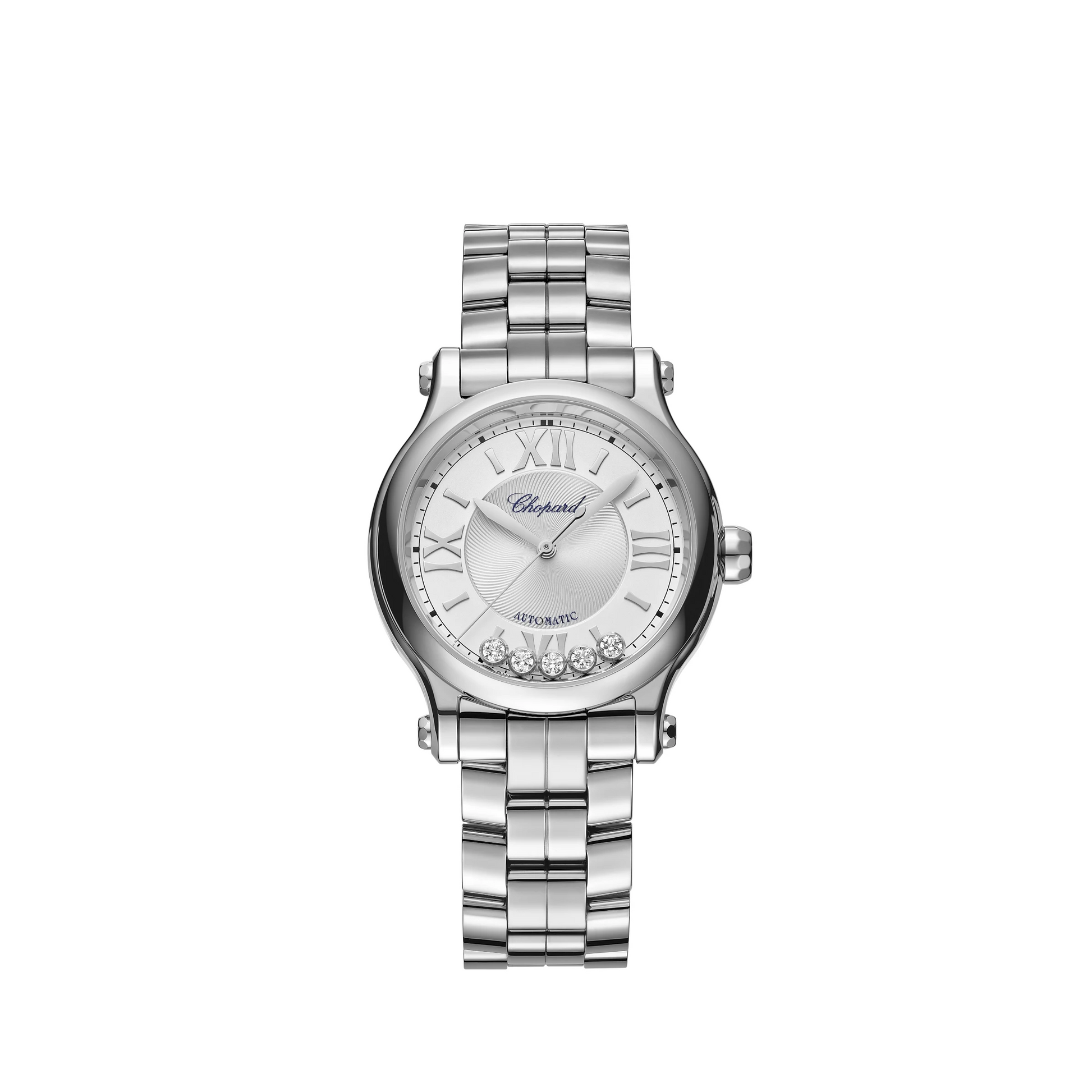 Chopard Happy Sport Stainless Steel 33 MM - Stainless Steel Bracelet - White Diamond Dial - 278608-3002