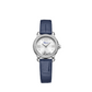 Chopard Happy Stainless Steel 25 MM - Blue Leather Strap - Diamond Bezel - White Diamond Dial - 278620-3002