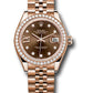 Rolex Everose Gold Datejust - 28 MM - Jubilee Bracelet - 44 Diamond Bezel - Chocolate Diamond Star Dial -  279135RBR cho9dix8dj