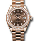 Rolex Everose Gold Datejust - 28 MM - President Bracelet - 44 Diamond Bezel - Chocolate Diamond Dial - 279135RBR chodp