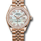 Rolex Everose Gold Datejust - 28 MM - Jubilee Bracelet - 44 Diamond Bezel - Mother-of-Pearl Diamond Dial - 279135RBR mdj