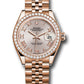 Rolex Everose Gold Datejust - 28 MM - Jubilee Bracelet - 44 Diamond Bezel - Sundust Roman Dial - 279135RBR srj