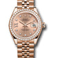 Rolex Everose Gold Datejust - 28 MM - Jubilee Bracelet - 44 Diamond Bezel - Rosé Star Diamond Roman 9 Dial - 279135rbr rs9dix8dj