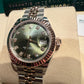 Rolex Lady-Datejust - 28 MM - Oystersteel and Rose Gold - Jubilee Bracelet - Fluted Bezel - Green Diamond Dial - 279171-0007