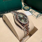Rolex Lady-Datejust - 28 MM - Oystersteel and Rose Gold - Jubilee Bracelet - Fluted Bezel - Green Diamond Dial - 279171-0007