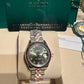 Rolex Lady-Datejust - 28 MM - Oystersteel and Rose Gold - Jubilee Bracelet - Fluted Bezel - Green Diamond Dial - 279171-0007