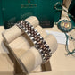 Rolex Lady-Datejust - 28 MM - Oystersteel and Rose Gold - Jubilee Bracelet - Fluted Bezel - Green Diamond Dial - 279171-0007
