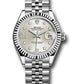 Rolex - Lady-Datejust - 28 MM - Oystersteel and White Gold - Silver Diamond Star Dial - Fluted Bezel - Jubilee Bracelet - 279174