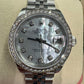 Rolex Lady-Datejust Stainless Steel and White Gold - 28 MM - Jubilee Bracelet - Diamond Bezel - Mother of Pearl Diamond Dial - 279384RBR-0011