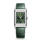 JLC - Reverso Tribute Monoface Small Seconds - 45.6 MM x 27.4 MM - Stainless Steel - Green Dial - Green Leather Strap - Q397843J