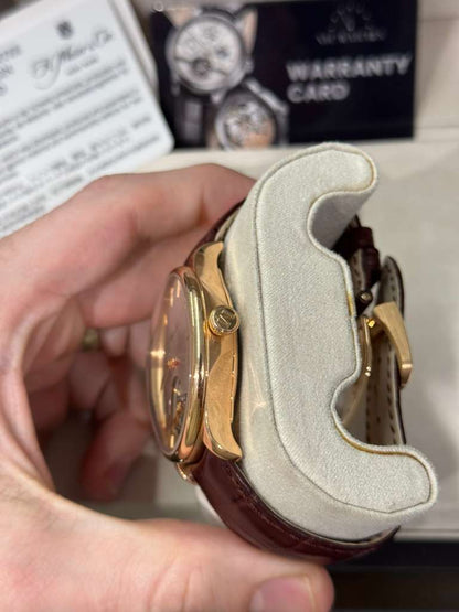H. Moser & Cie Venturer Tourbillon Dual Time - 41.5 MM - Rose Gold - Silver Dial - Leather Bracelet - 2802-0401