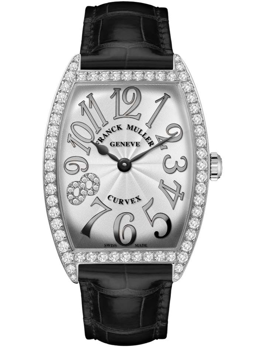 Franck Muller Cintrée Curvex - 31 MM - Steel - Diamond Bezel - Silver Diamond Dial - 2852QZD1RRELC8DACE