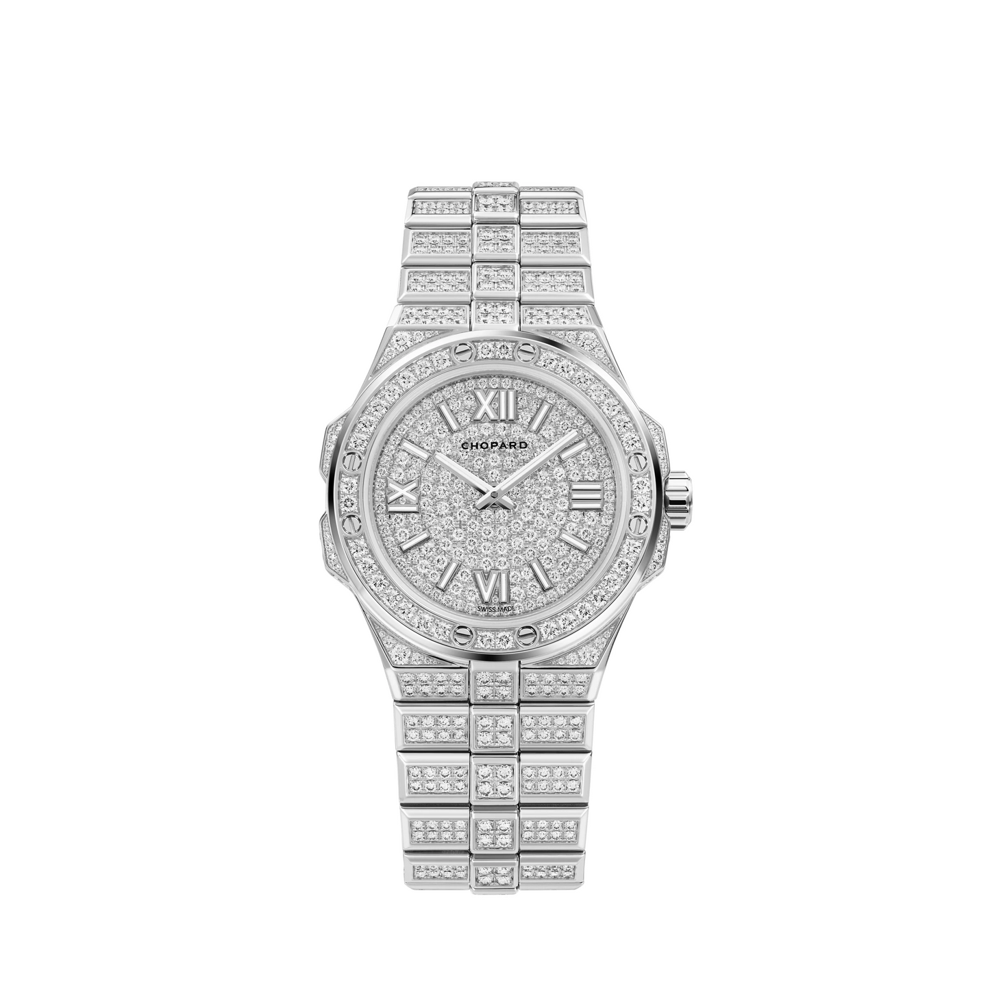 Chopard Alpine Eagle White Gold 36 MM - White Gold Bracelet - Diamond Bezel - White Diamond Dial - 295370-1001