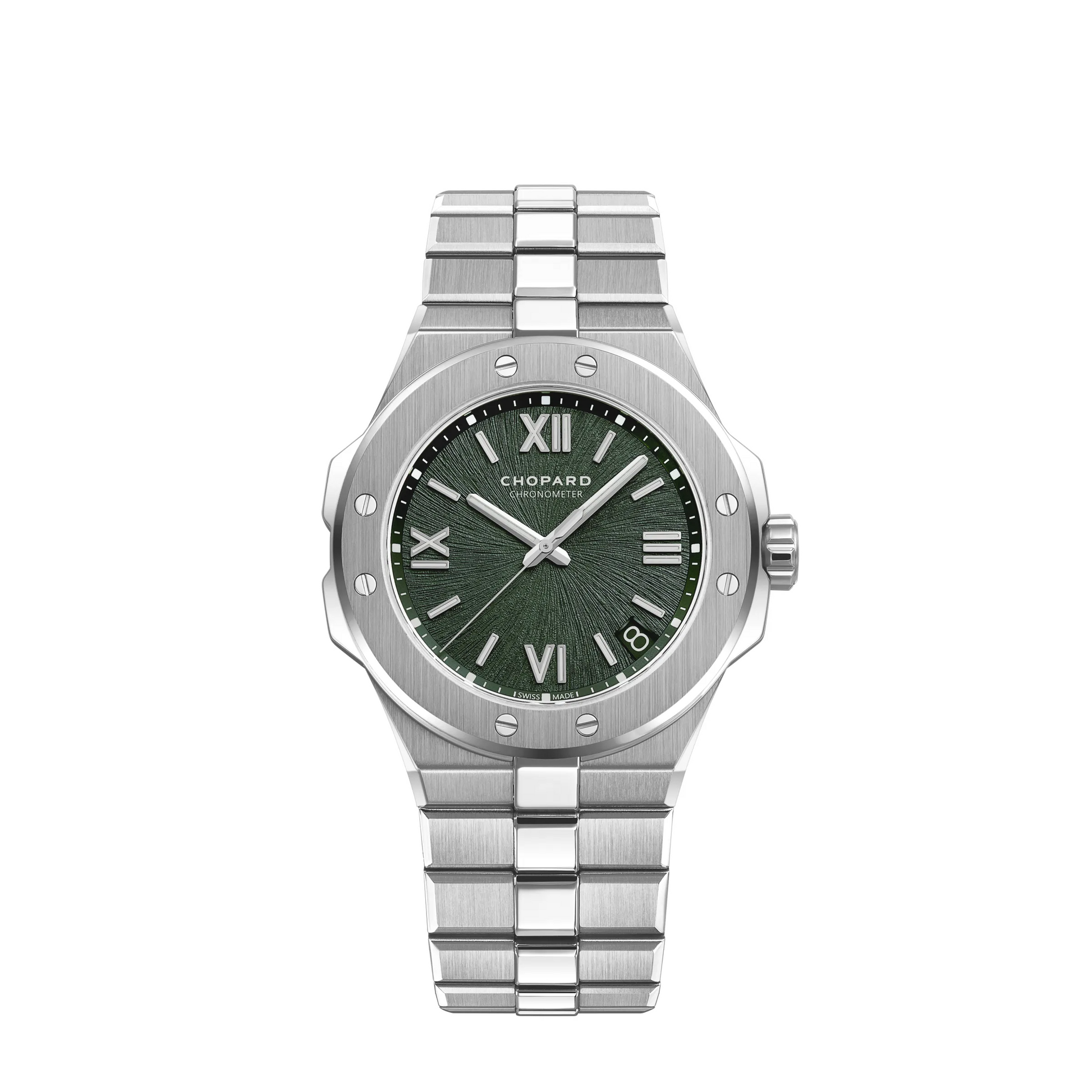 Chopard Alpine Eagle Stainless Steel 41 MM - Stainless Steel Bracelet - Olive Green Sapphire Crystal Dial -298600-30