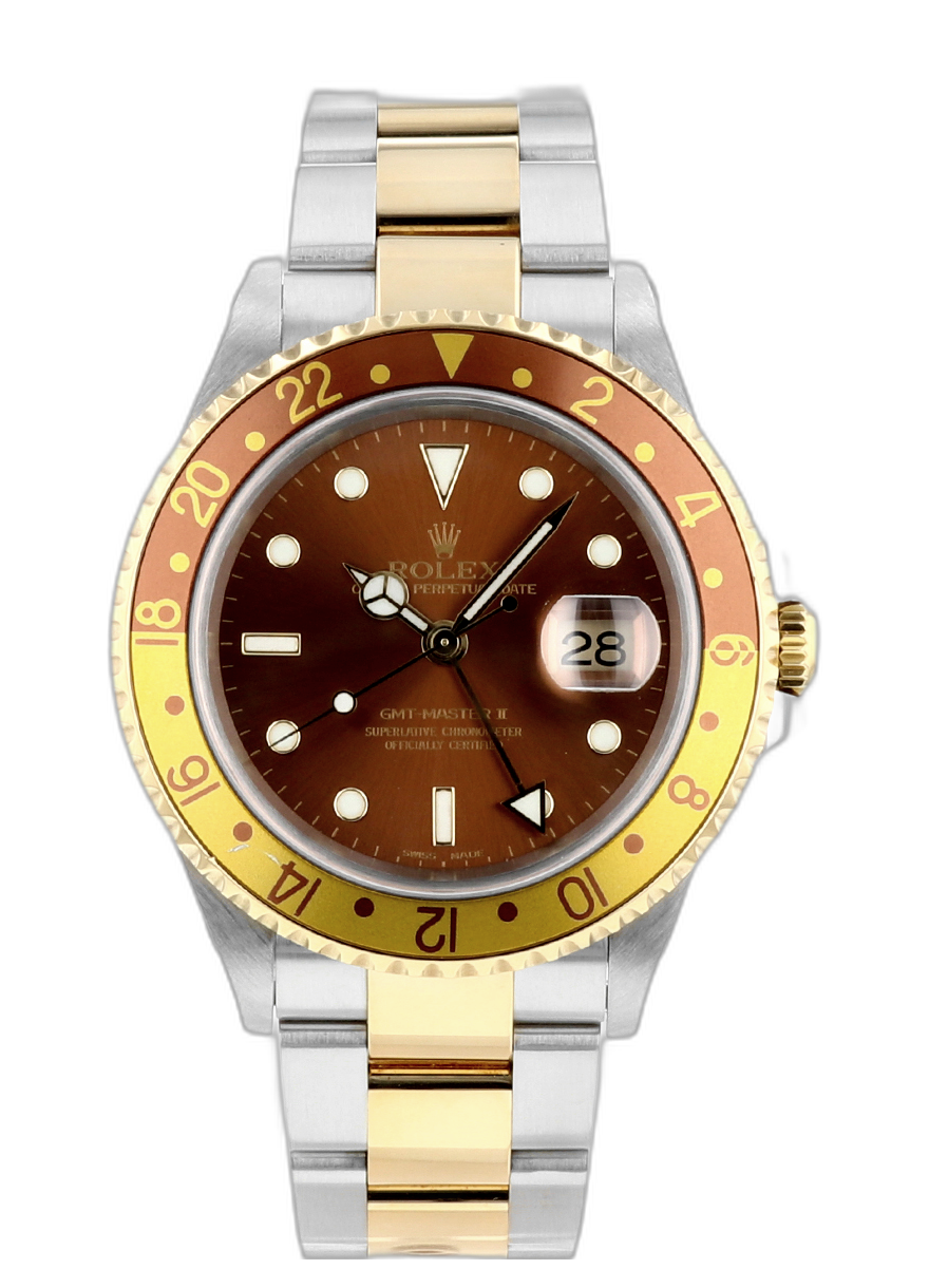 Rolex GMT-Master II - 40MM - Steel & Yellow Gold - Brown Dial - 16713cho