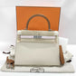 Hermès Kelly Sellier 25 - Tricolor - Epsom - Palladium Hardware - K25TEPHW