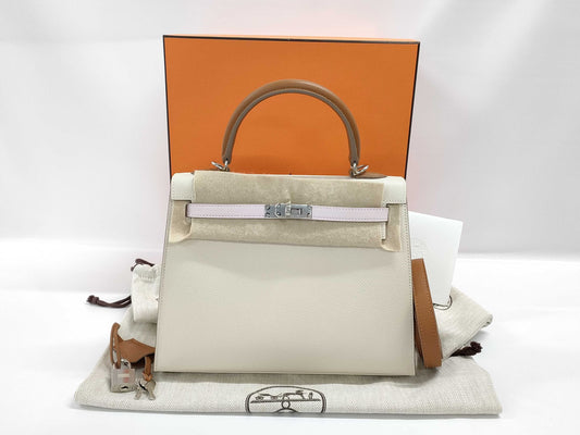 Hermès Kelly Sellier 25 - Tricolor - Epsom - Palladium Hardware - K25TEPHW