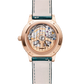 JLC - Rendez-Vous Dazzling Night & Day - 36 MM - Pink Gold - Green Sunray-Brushed Dial - Diamond Bezel - Green Leather Strap - Q343247J