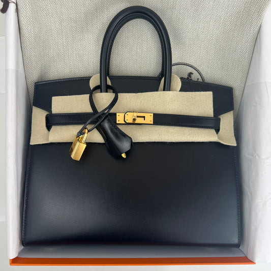 Hermès Birkin Sellier 25 - Black Box Leather - Gold Hardware - B25BBGHW