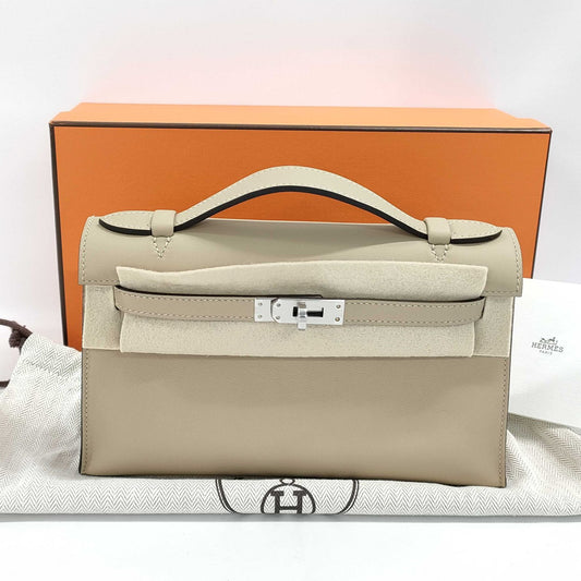 Hermès Kelly Pochette - Trench - Swift - Palladium Hardware - KPTSPHW