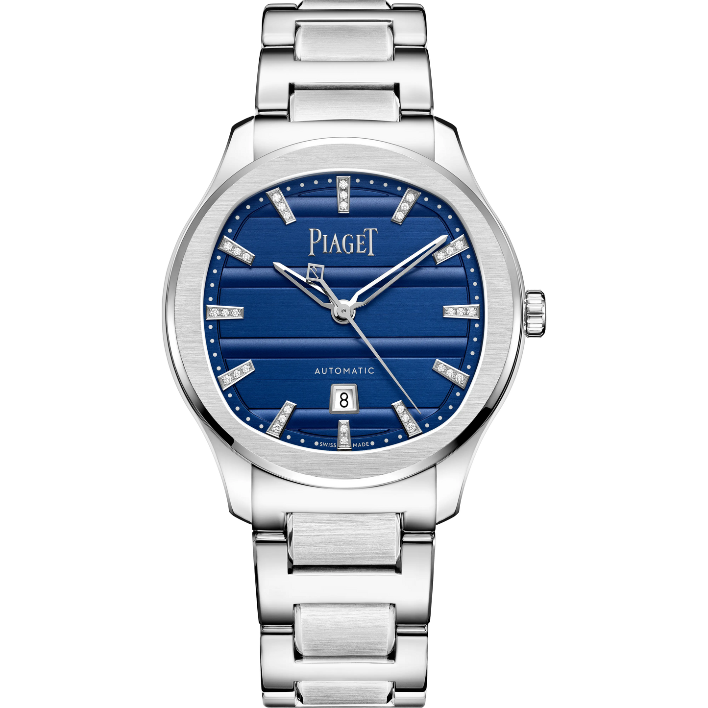 Piaget Polo Signature Date - Stainless Steel - 36 MM - Stainless Steel Bracelet - Diamond-Set Blue Dial - G0A51035