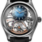 H. Moser & Cie Pioneer Cylindrical Tourbillon Skeleton - Stainless Steel - 42.8 MM - Alligator Leather Strap - Skeleton Dial - 3811-1200