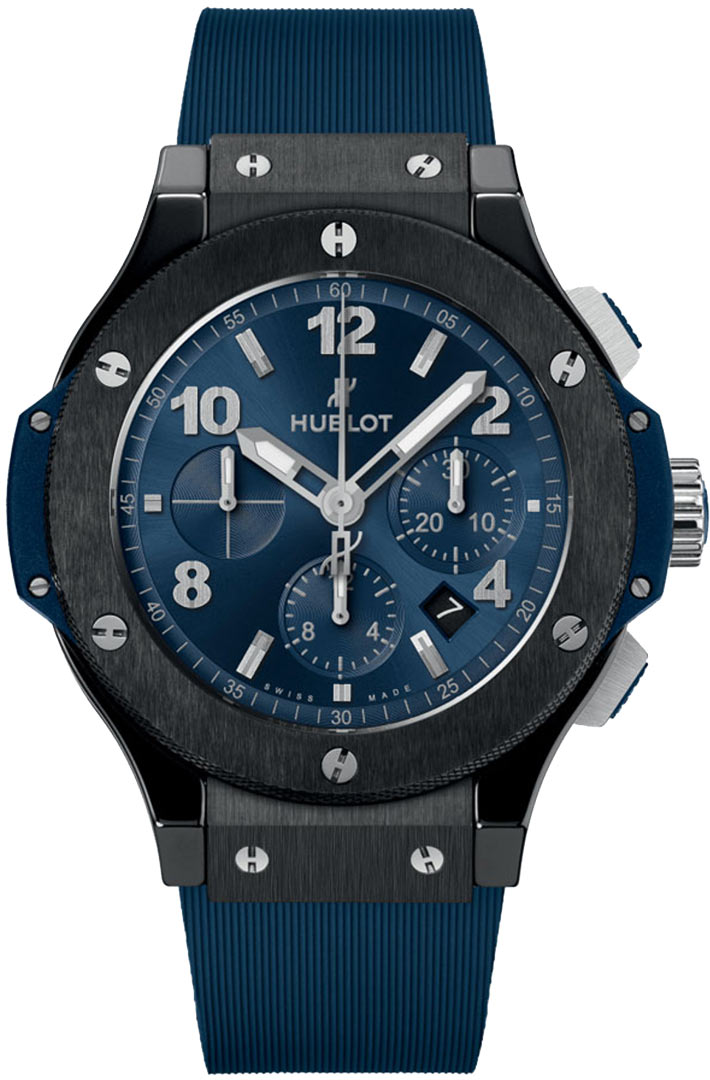 Hublot Big Bang Ceramic 44 MM - Blue Rubber Straps - &nbsp;Blue Dial - 301.CM.710.RX