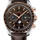 Omega Constellation Stainless Steel 44.25 MM - Brown Leather Strap - Brown Dial - 304.23.44.52.13.001