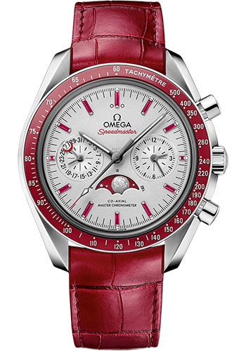 Omega Constellation Platinum 44.25 MM - Red Leather Strap - Gold Dial - 304.93.44.52.99.002