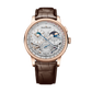 JLC - Duometre Chronograph Moon - 42.5 MM - Pink Gold - Silvered-Gray Dial - Brown Leather Strap - Q622252J