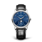 JLC - Master Ultra Thin Moon - 39 MM - Stainless Steel - Petroleum Blue Dial - Black Leather Strap - Q1368480