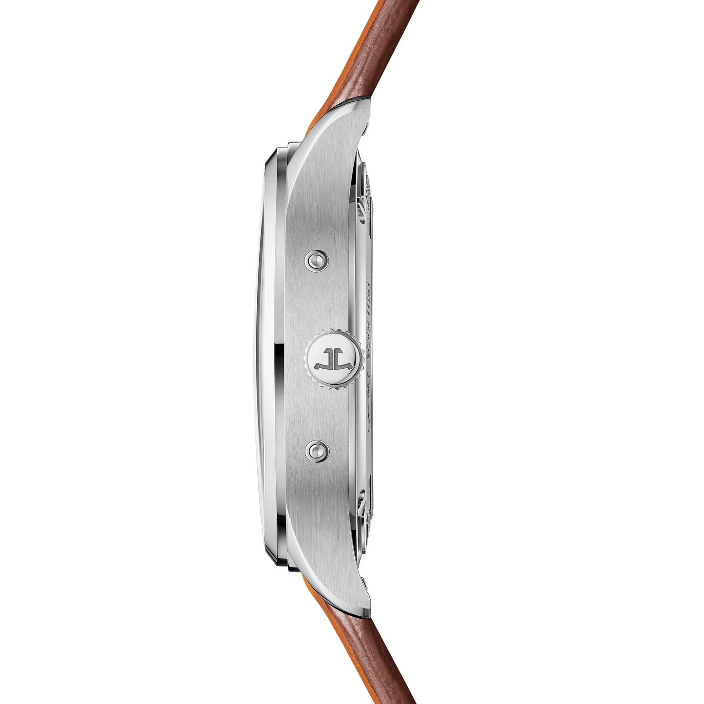 JLC - Master Control Calendar - 40 MM - Stainless Steel - Silvered-Gray Dial - Brown Leather Strap - Q4148421