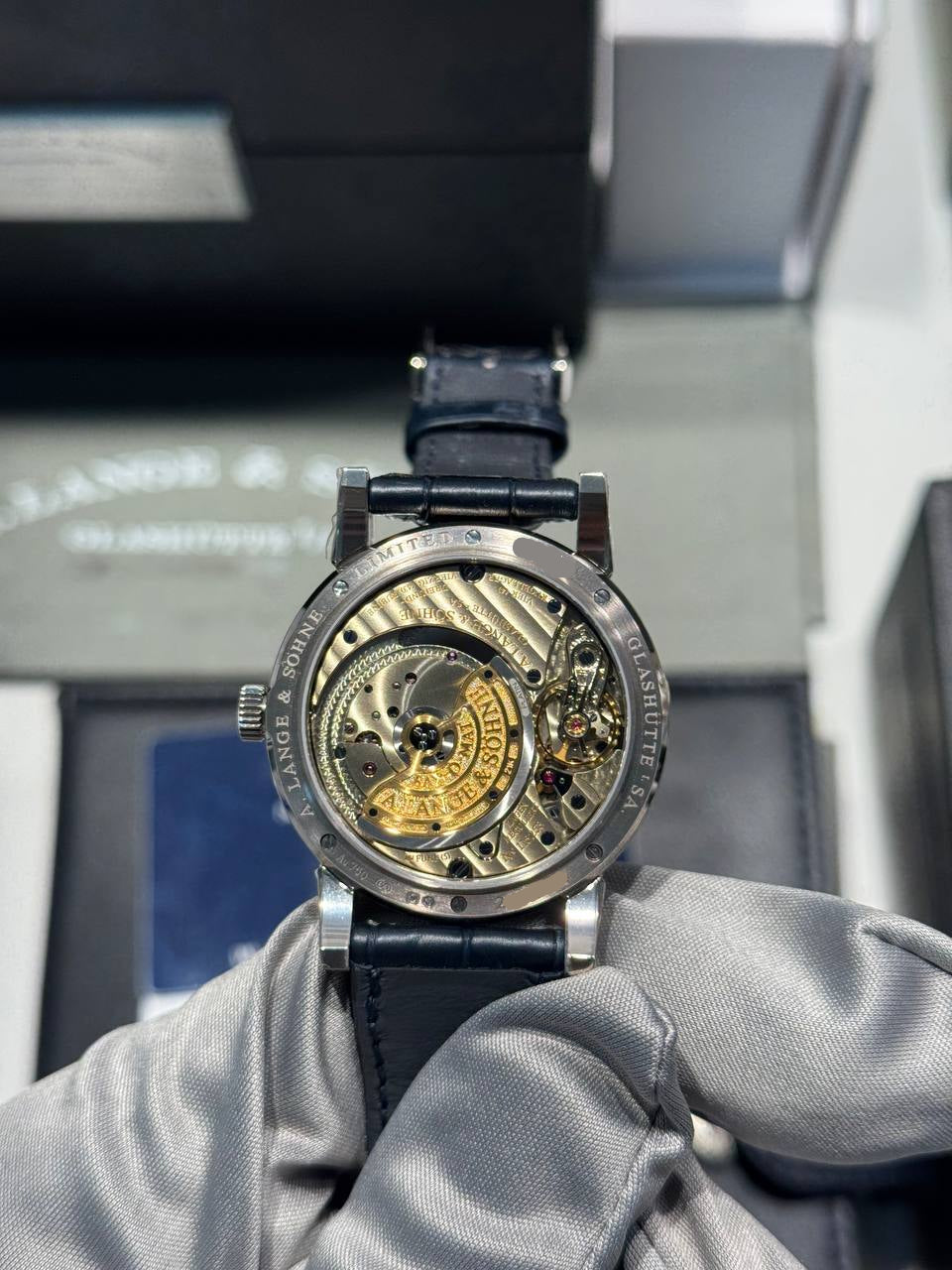 A.Lange & Söhne Langematik Perpetual Calendar and Moonphase - 38.5MM - White Gold - Blue Dial - 310.028E