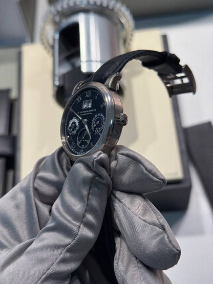 A.Lange & Söhne Langematik Perpetual Calendar and Moonphase - 38.5MM - White Gold - Blue Dial - 310.028E