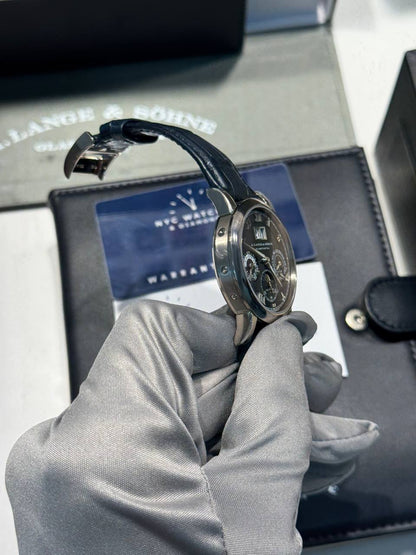 A.Lange & Söhne Langematik Perpetual Calendar and Moonphase - 38.5MM - White Gold - Blue Dial - 310.028E